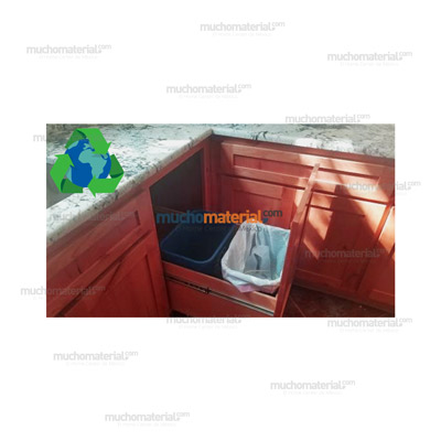 Mucho Material | Cesto basura para reciclaje Rubbermaid